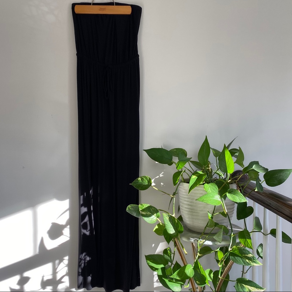 Black Strapless Maxi Dress